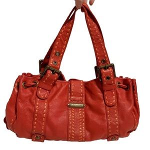 ISABELLA FIORE Red Leather Purse Shoulder Bag Handbag
